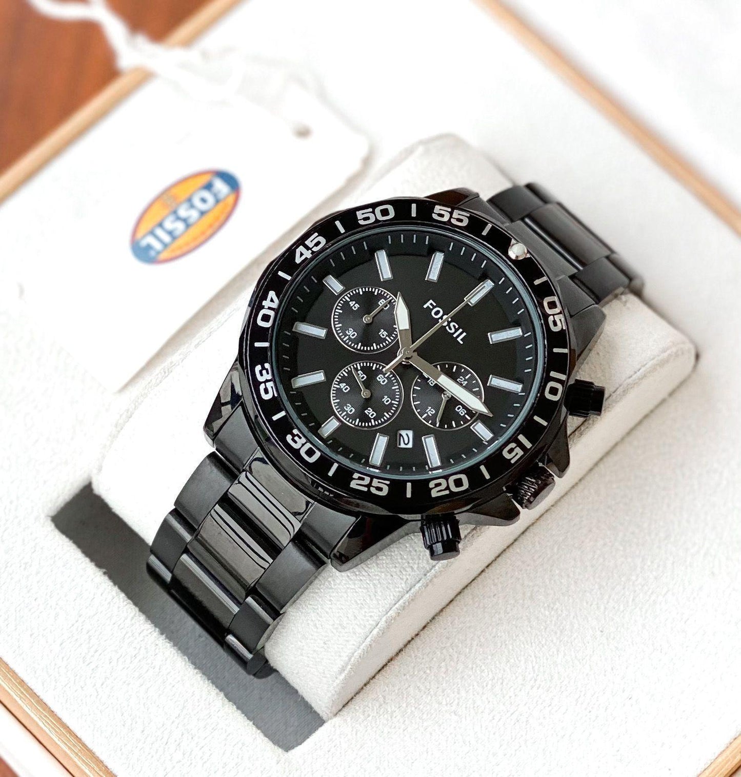 Fossil Bronson Black Metal