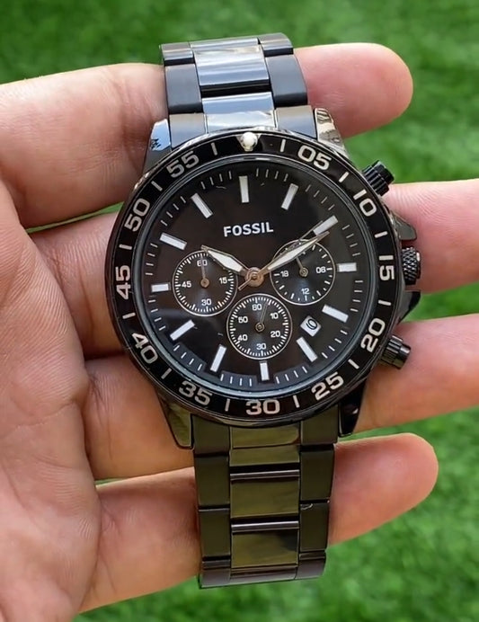 Fossil Bronson Black Metal