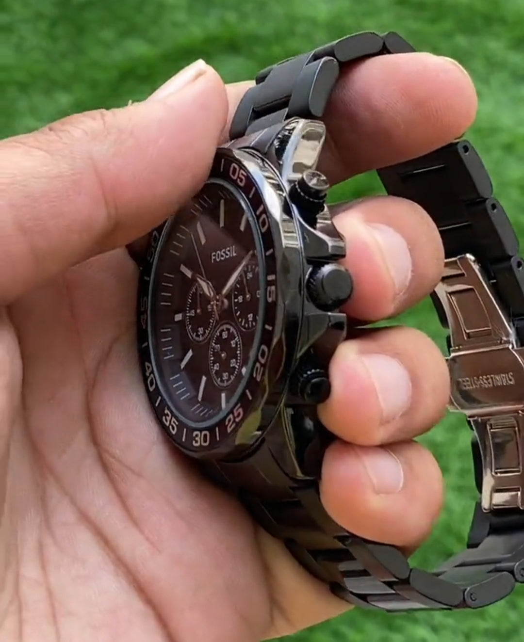 Fossil Bronson Black Metal