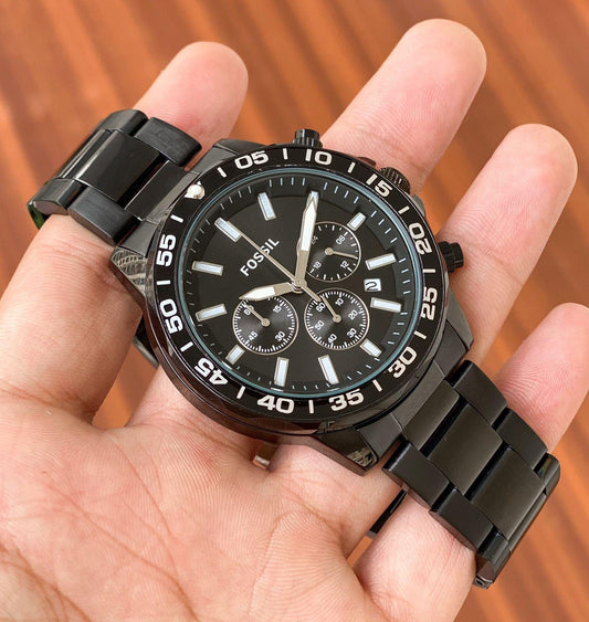 Fossil Bronson Black Metal